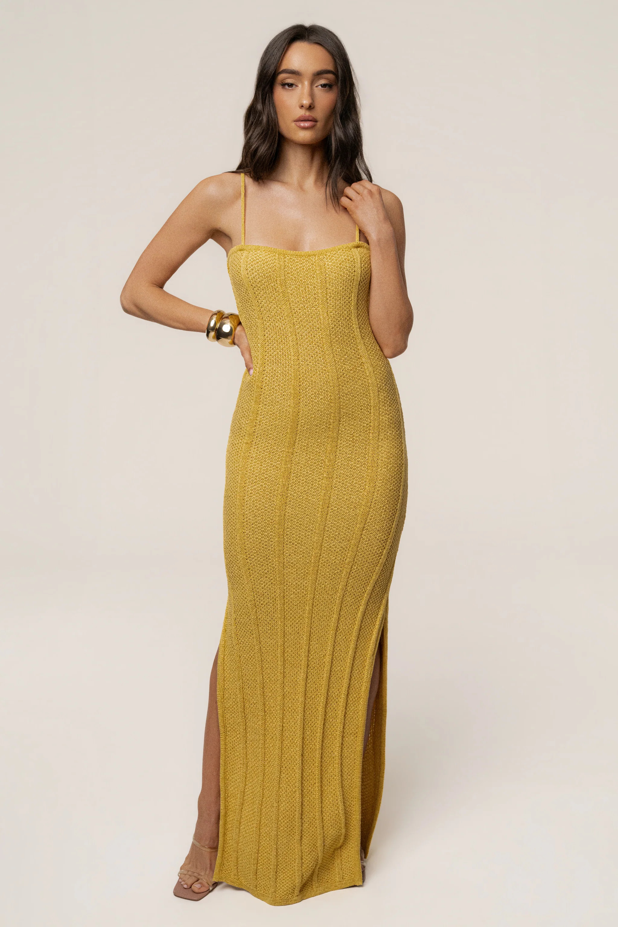 Yellow Cabana Views Crochet Dress | JLUXLABEL US