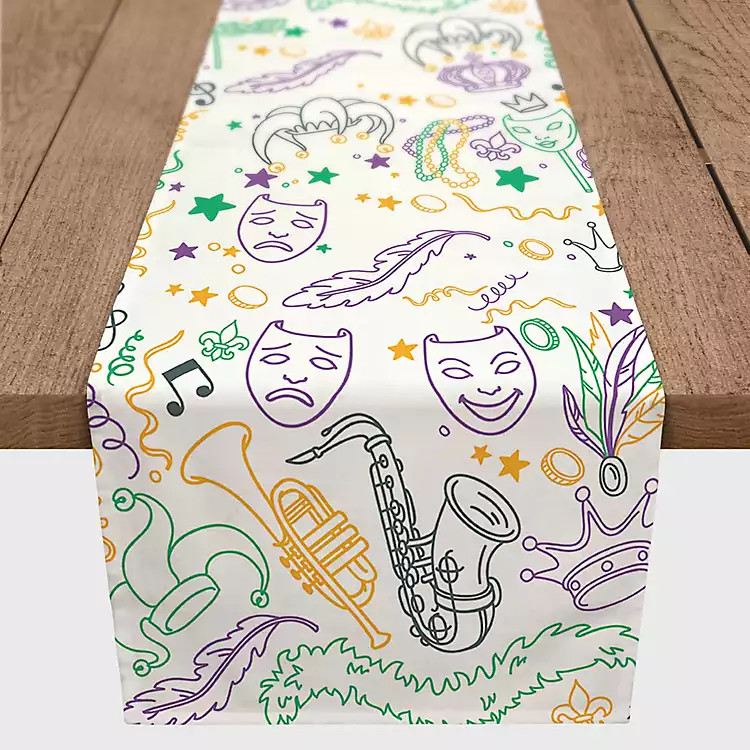 Mardi Gras Party Table Runner, 72 in. | Kirklands