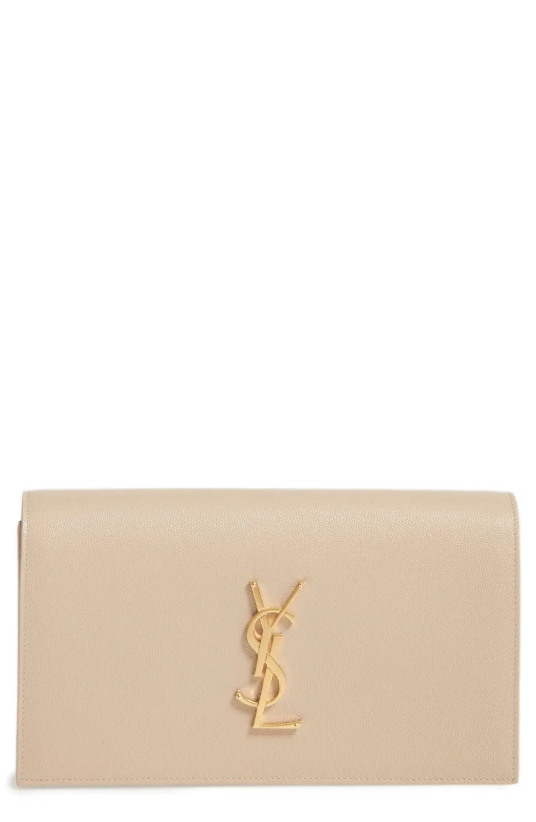 'Monogram' Leather Clutch | Nordstrom