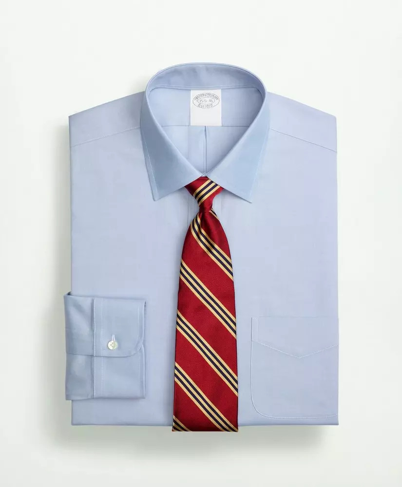 Stretch Supima® Cotton Non-Iron Pinpoint Oxford Ainsley Collar Dress Shirt | Brooks Brothers