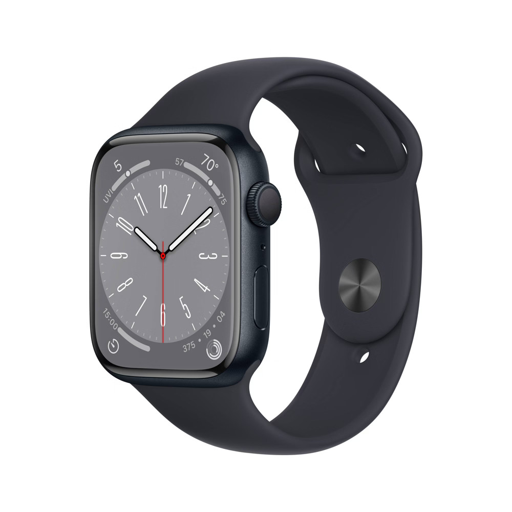 Apple Watch Series 8 GPS 41mm Midnight Aluminum Case with Midnight Sport Band - S/M | Target