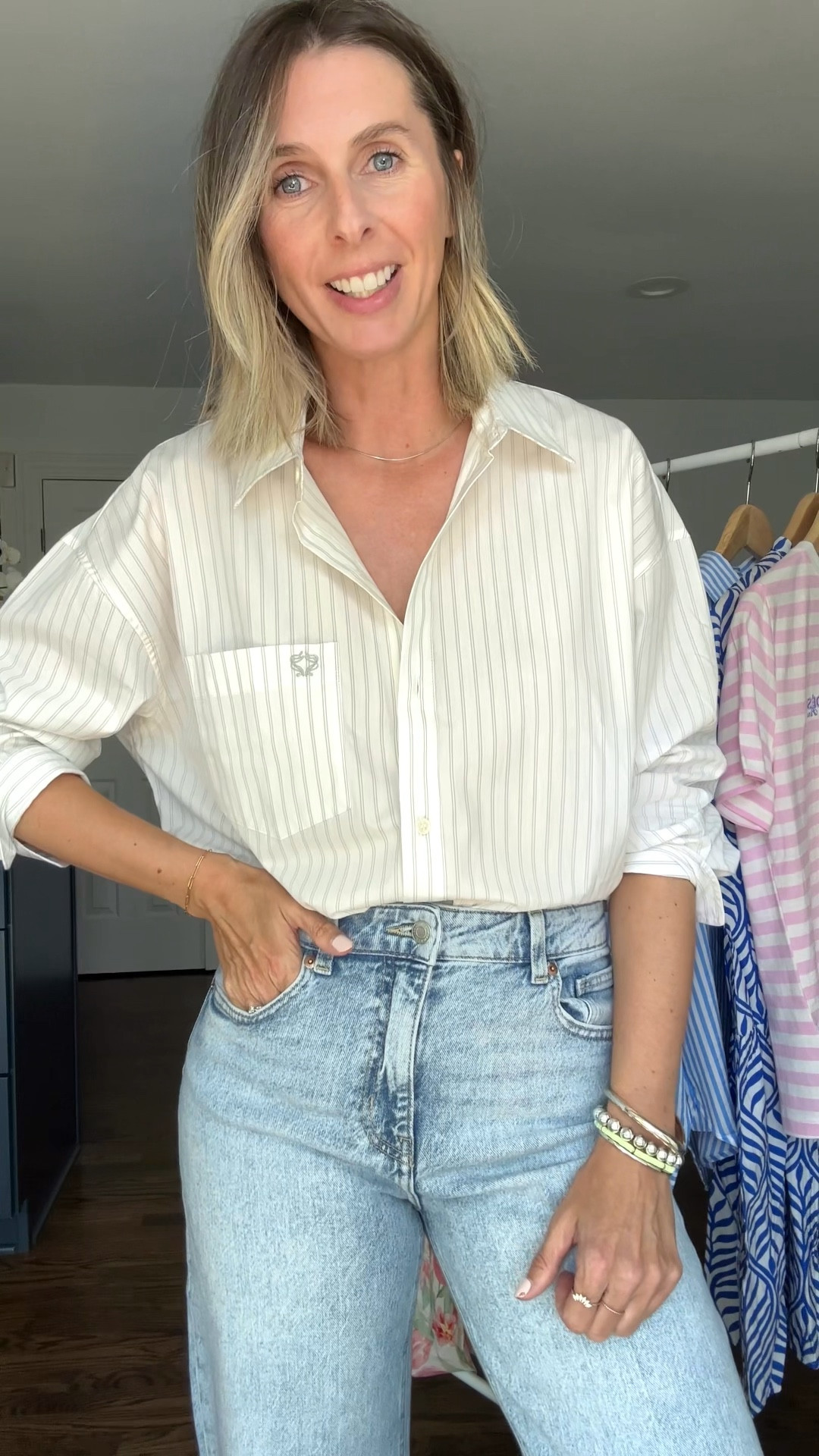 h&m coming through with this shirt!! 👌 

only $20. i’m wearing the small. 

h&m sell out ⚡️ fast online, so snag it while you can. 

#LTKOver40 #LTKWorkwear #LTKStyleTip