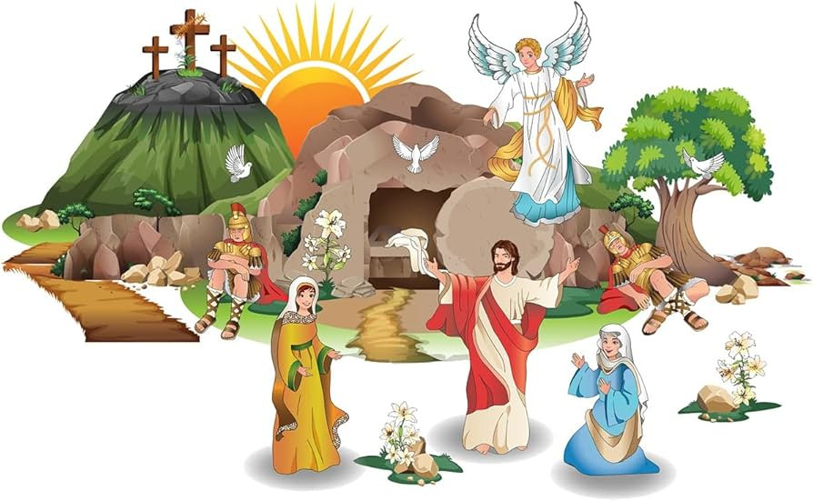Resurrection Easter Window stickers Holiday Decorations Or Crafts for Kids | Amazon (US)