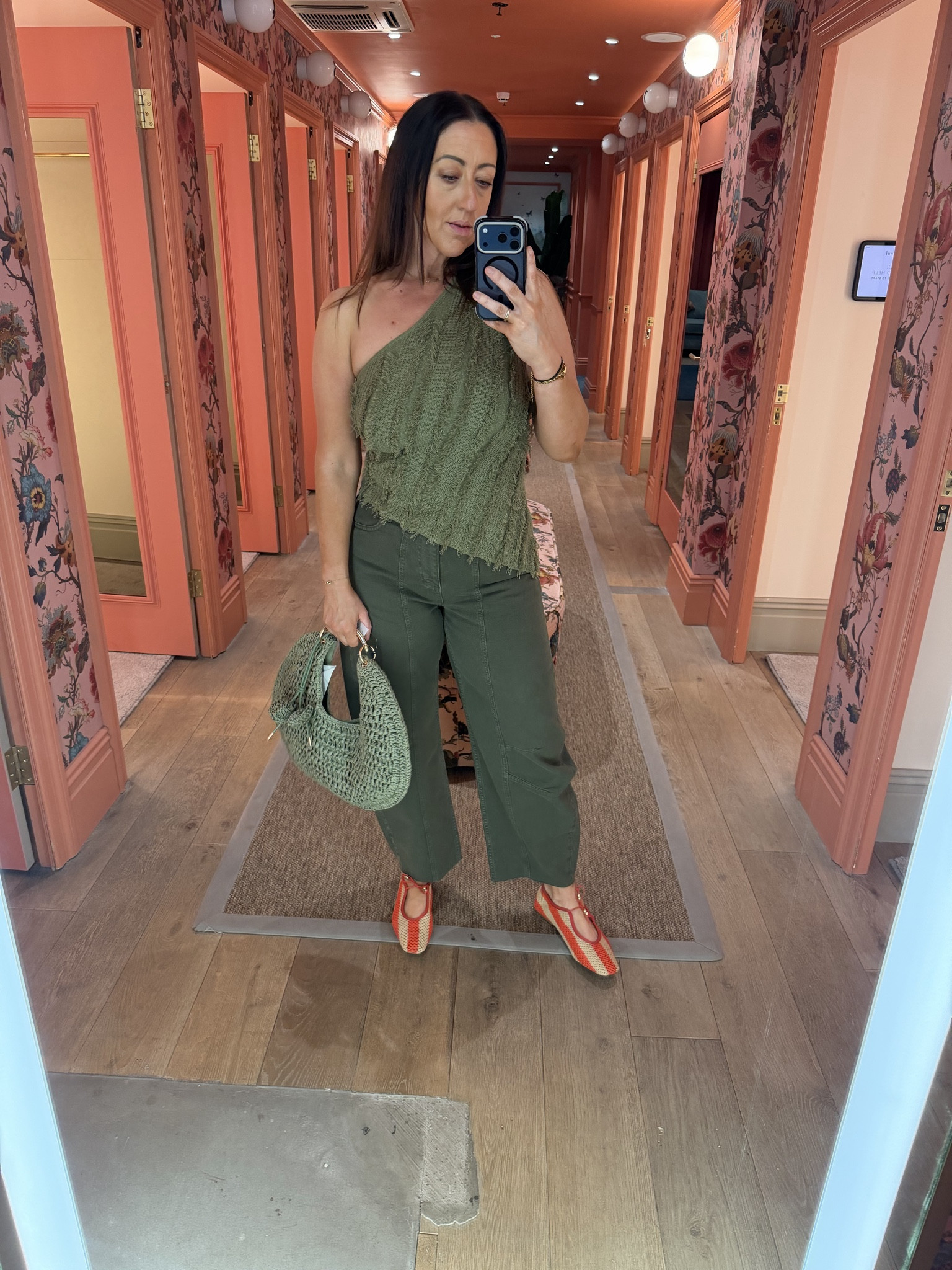 green asymmetrical top 

 #LTKuk #LTKsummer #LTKstyletip