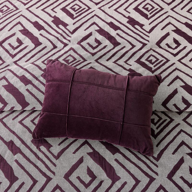 Textured No 3 Abstract Geo Decorative Throw Pillow Purple - Ayesha Curry | Target