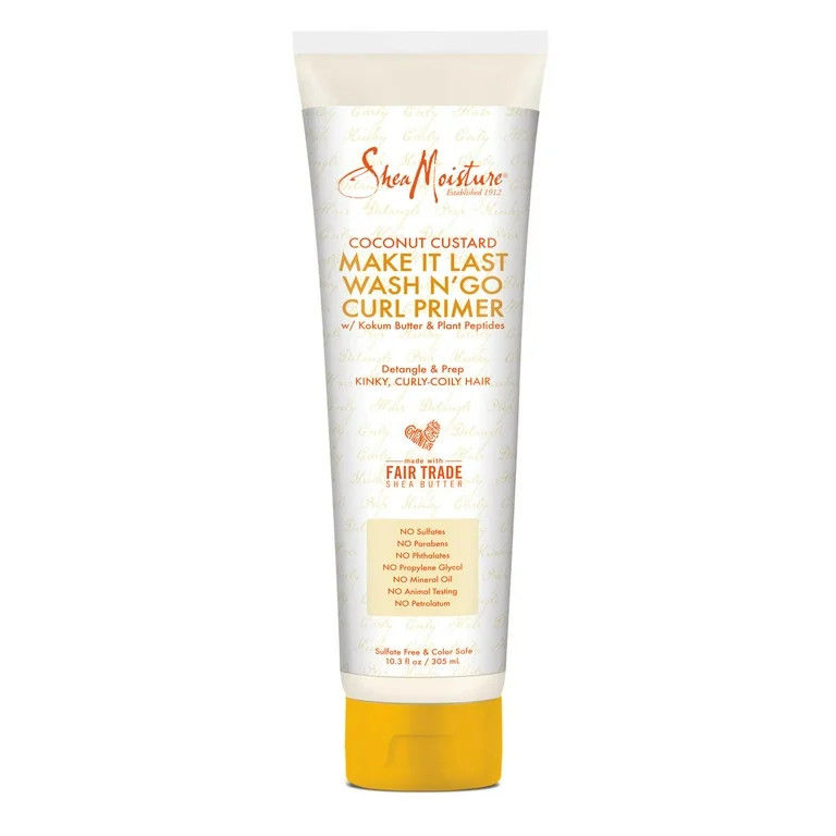 SheaMoisture Coconut Custard Make It Last Wash N Go Curl Primer, 10.3 oz | Walmart (US)