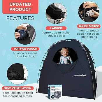 SlumberPod The Official Blackout Sleep Tent for Pack and Play, Mini Cribs and Travel Cribs, Black... | Amazon (US)