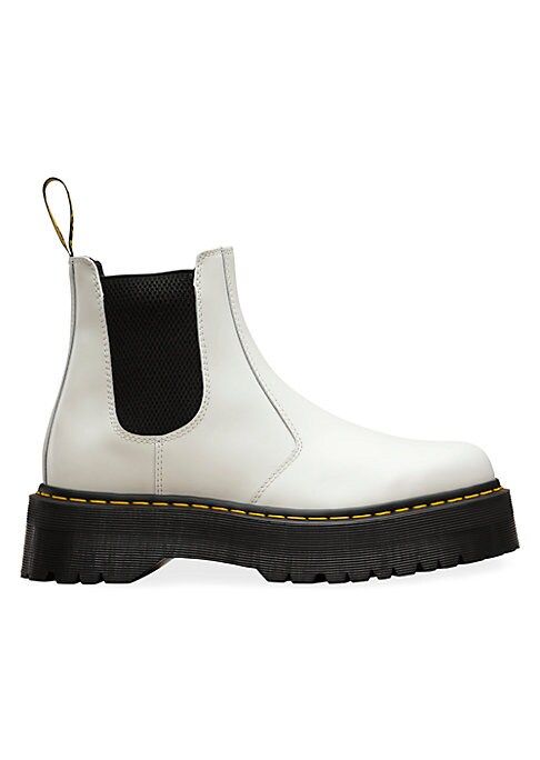 Dr. Martens Women's 2976 Quad Leather Chelsea Boots - White - Size 5 UK (7 US) | Saks Fifth Avenue