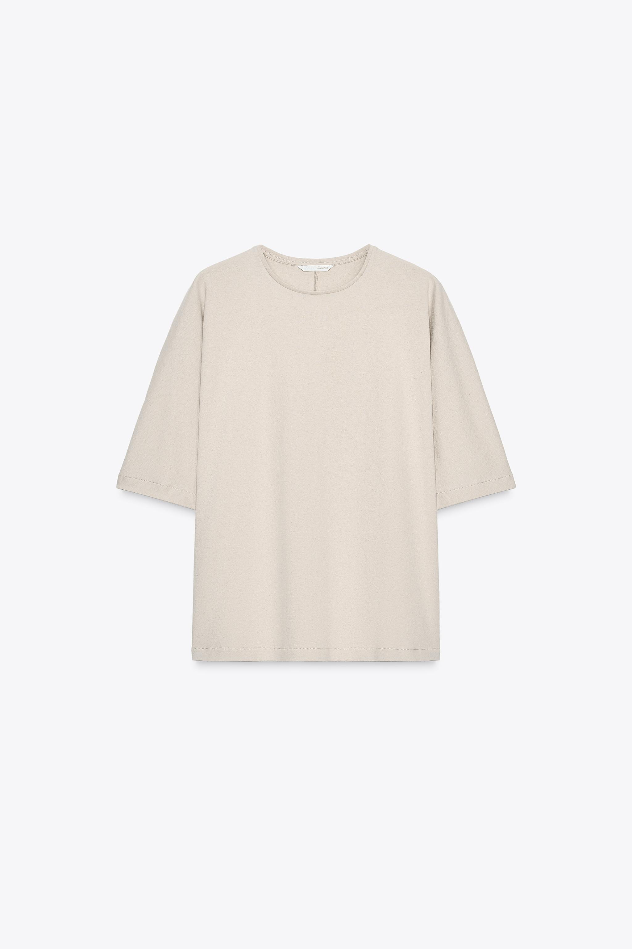 OVERSIZED TEXTURED T-SHIRT | Zara US