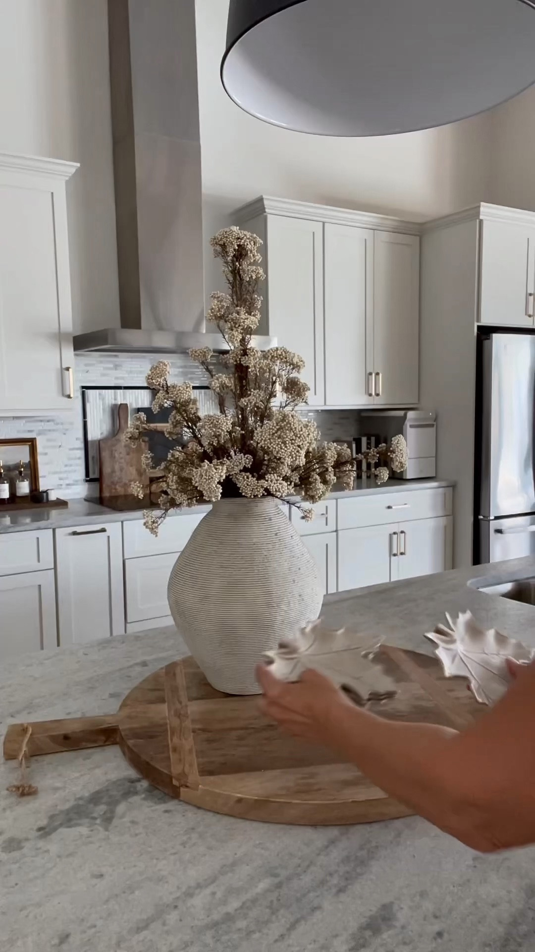 Fall Kitchen
Amazon vase, pottery barn leaf plates, glass lidded pumpkin, framed art, fall stems, rustic pot, accessories, budget friendly, neutral decor, transitional decor, home decor #amazonhome #potterybarn

#LTKFind #LTKSeasonal #LTKhome