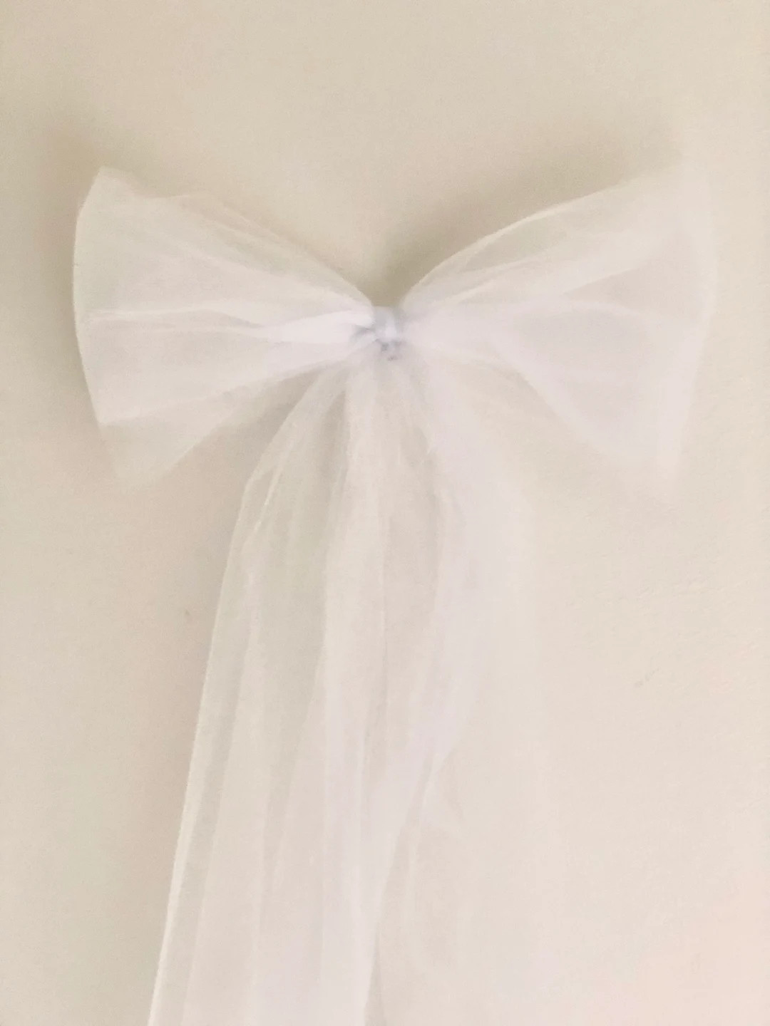 Large Tulle Bow Wedding Decor Tulle Bow Large Wreath Big Tulle Bow for Wedding Big Tulle Bow for ... | Etsy (US)