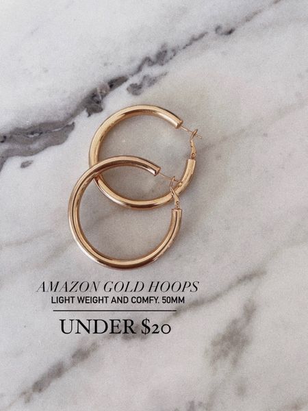 Amazon gold hoops, under $20, lightweight and comfy #StylinbyAylin 

#LTKstyletip #LTKSeasonal #LTKfindsunder50
