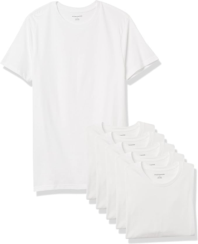 Amazon Essentials Men's Crewneck Undershirt, Pack of 6 | Amazon (US)