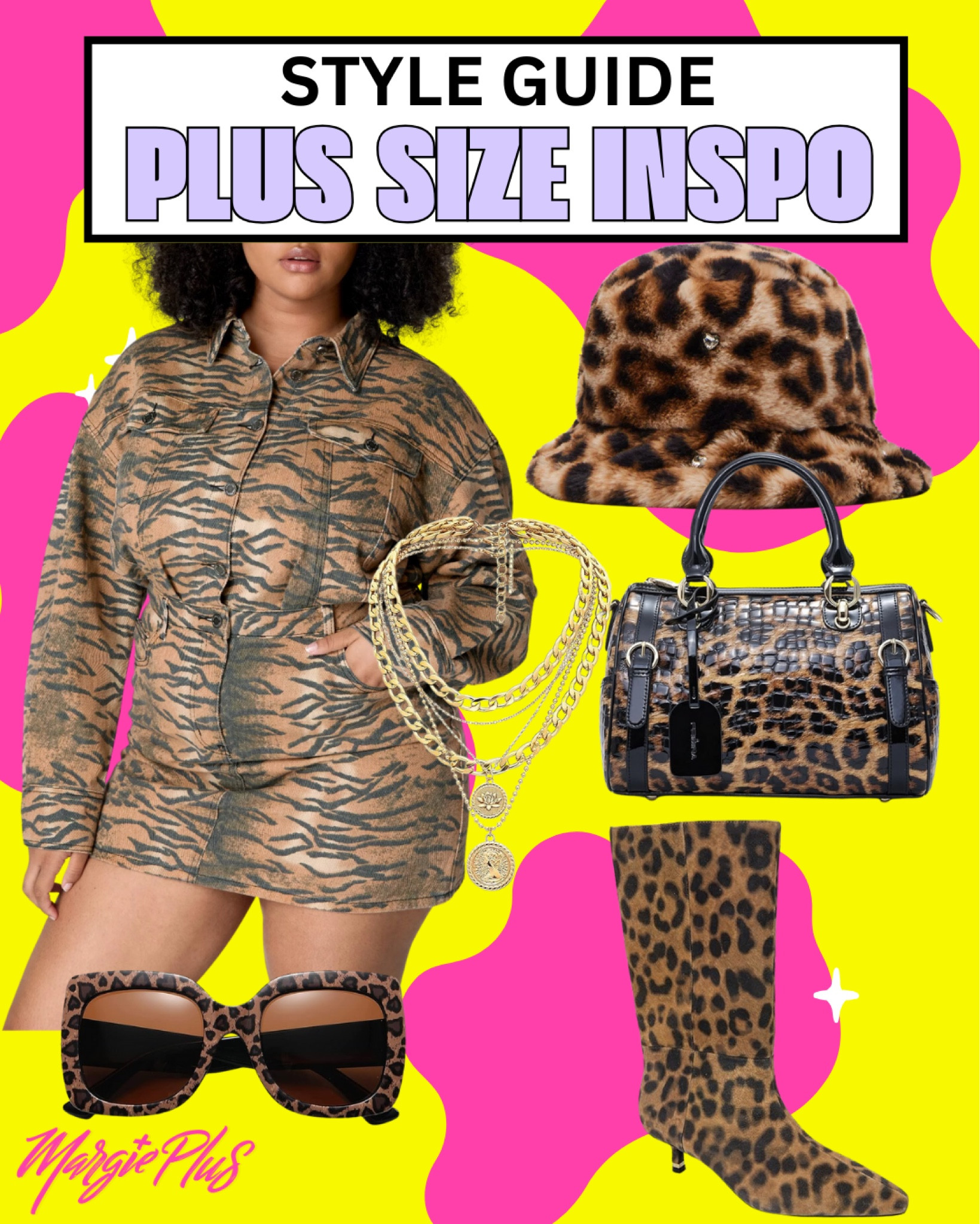 PLUS SIZE Style Inspo serving head to toe leopard thanks to this super cute Nasty gal dress and #amazon finds 👠