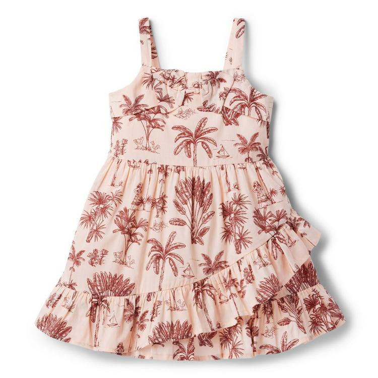 Disney Moana Palm Toile Dress | Janie and Jack