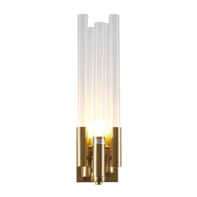 Giunta 1 Light Gold Wall Sconce With Glass Accents | Wayfair North America