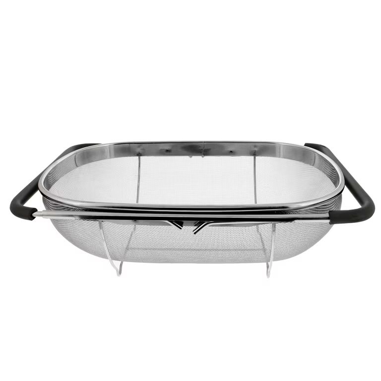 U.S. Kitchen Supply Over the Sink Deep Well Oval Stainless Steel Colander Fine Mesh w/ Extendable... | Walmart (US)