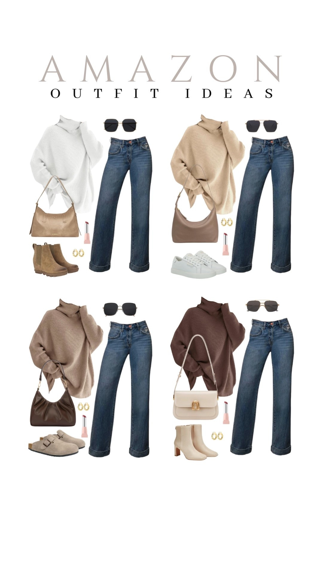 This sweater looks so cozy and chic. I love how easy it is to style.
ankle boots, turtleneck oversize swater, wide leg jeans, beauty finds, affordable fashion, trendy look, viral products, casual outfit idea, how to style, ways to style, winter style, amazon fashion, affordable style, winter outfit idea

#LTKSeasonal #LTKBeauty #LTKU