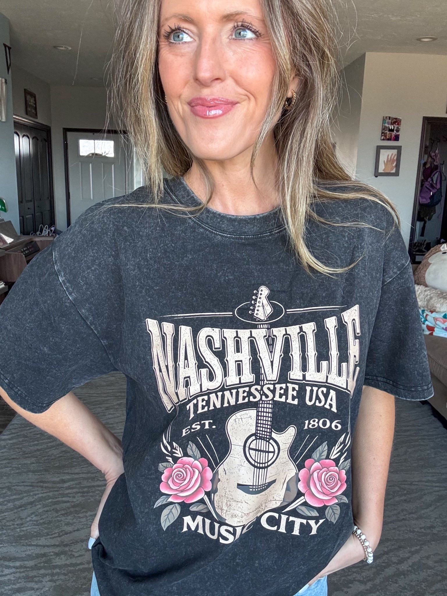 I love a good vintage wash, oversized tee and this one is so good! 🖤 Love the colors too! Wearing a medium.

As an Amazon Influencer I earn commission on qualifying purchases.

Vintage wash tee, oversized tshirt, Nashville graphic tee, spring fashion, trendy fashion, mom style

#LTKootd #LTKMidsize #LTKOver40