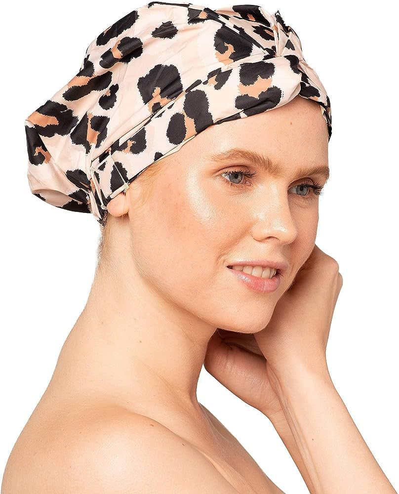 Kitsch Luxury Shower Cap for Women Reusable Waterproof Shower Cap, Fashionable Hair Shower Cap, C... | Amazon (US)