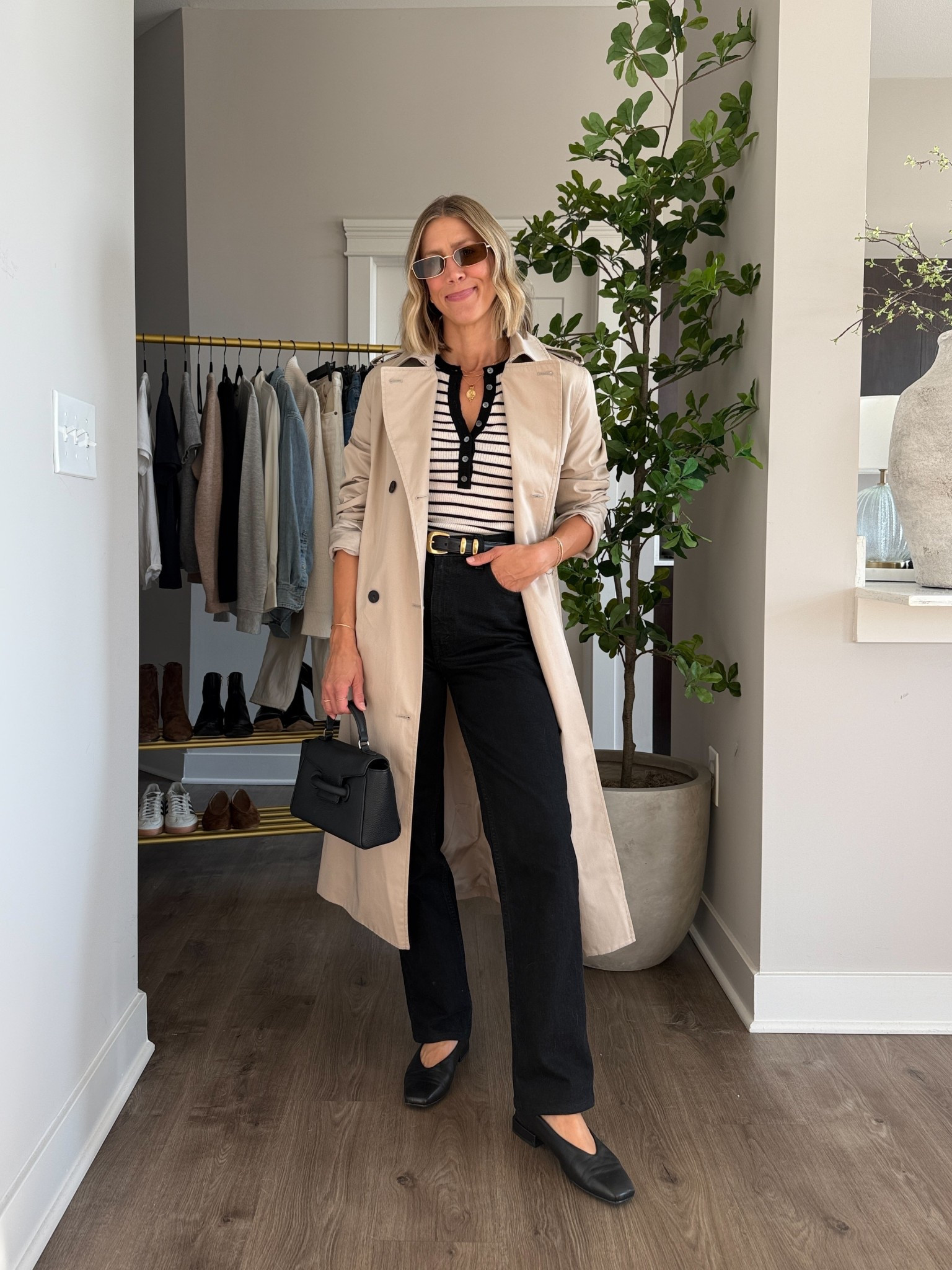 Wearing 26/regular jeans, small Henley top, small belt, small trench coat, flats tts

#LTKStyleTip #LTKOver40 #LTKFindsUnder100