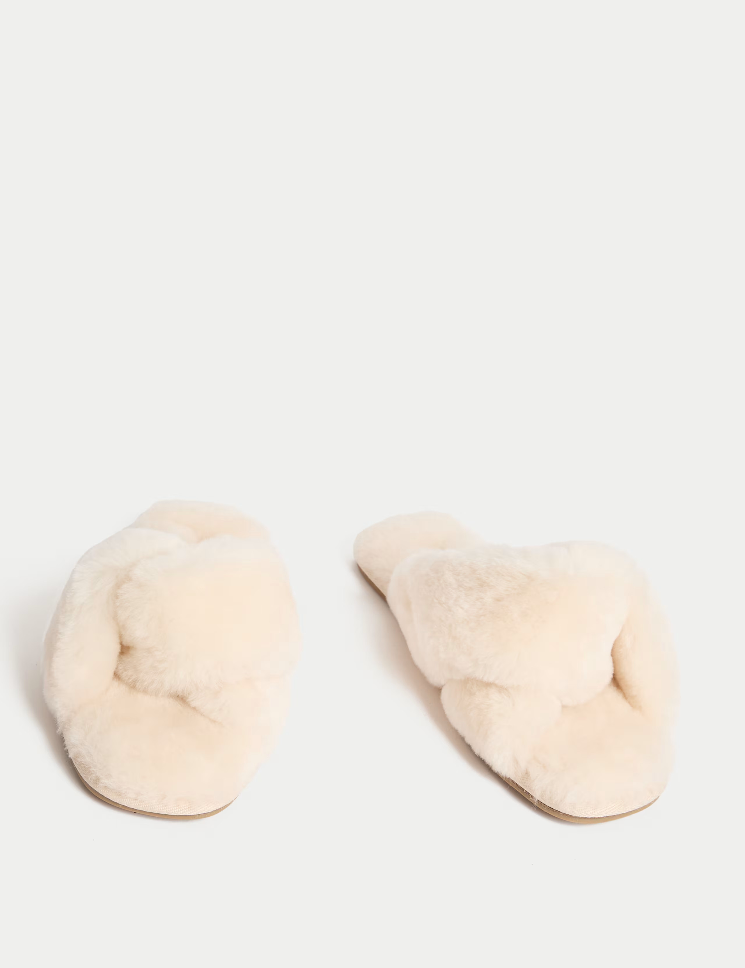 Shearling Knotted Open Toe Slider Slippers | Marks & Spencer (UK)