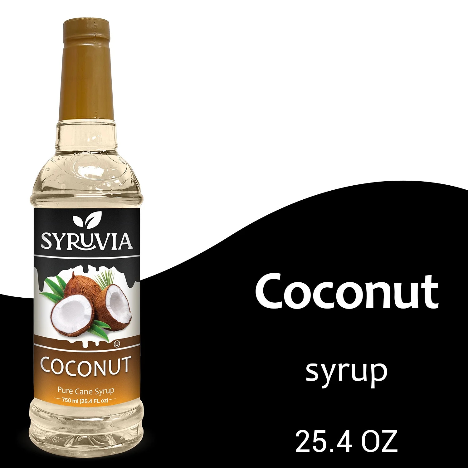 Syruvia Coconut Syrup Pure Cane Coffee Flavoring Syrup, 25.4 fl Oz - Walmart.com | Walmart (US)