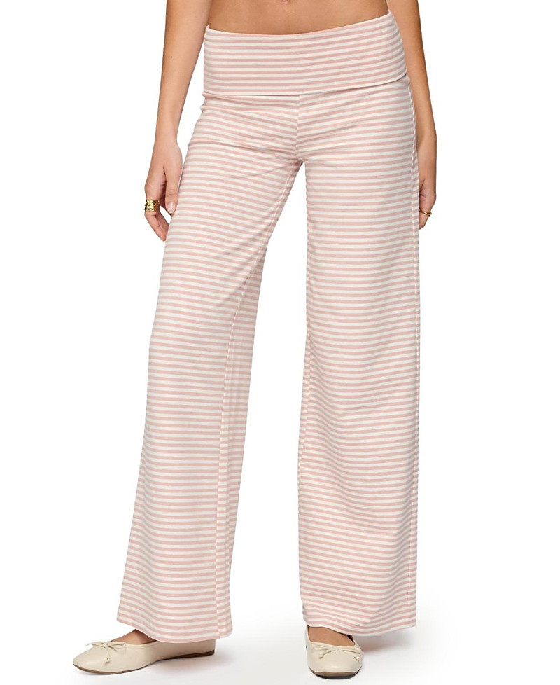Edikted Lilah Striped Fold Over Pants | Bloomingdale's (US)