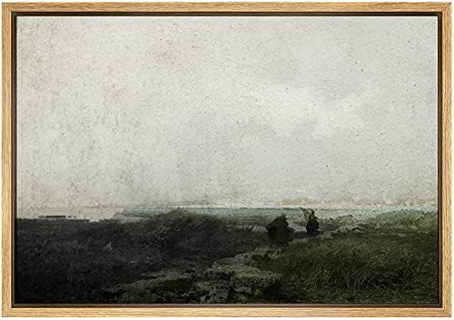 SIGNLEADER Framed Canvas Print Wall Art Dark Green Forest on Overcast Day Scenic Wilderness Illustra | Amazon (US)