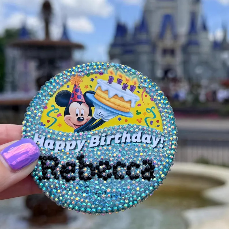 Custom Rhinestone Birthday Celebration Button \u2013 Personalized Sparkle Pin - Etsy | Etsy (Global)
