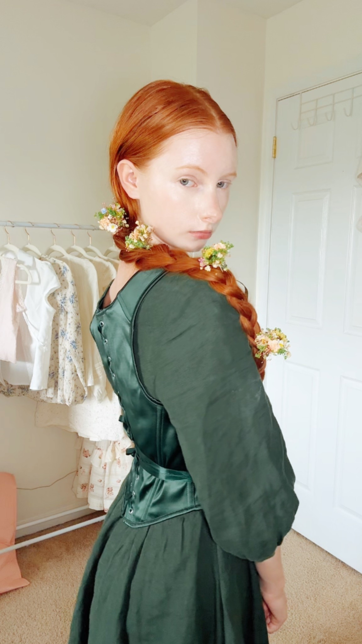 Green cottage core dress with the most flattering satin corset ♥️♥️ #cottagecore#corset#green#ethereal

#LTKU #LTKSeasonal #LTKStyleTip