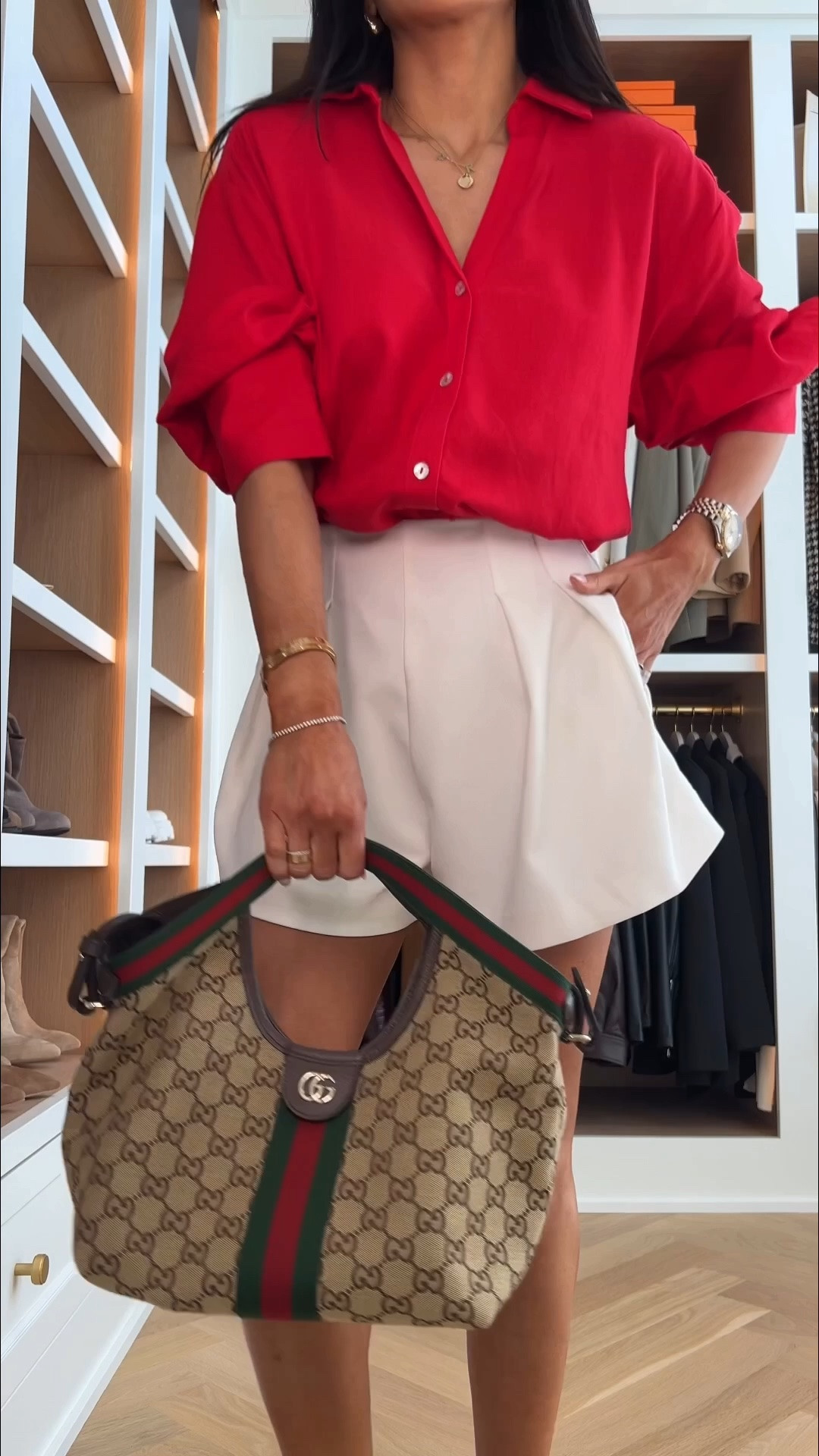 Chic summer outfits for moms
Zara red button up shirt
White shorts
Gucci giglio bag
Nordstrom white heels

#LTKmomlife #LTKootd #LTKSeasonal