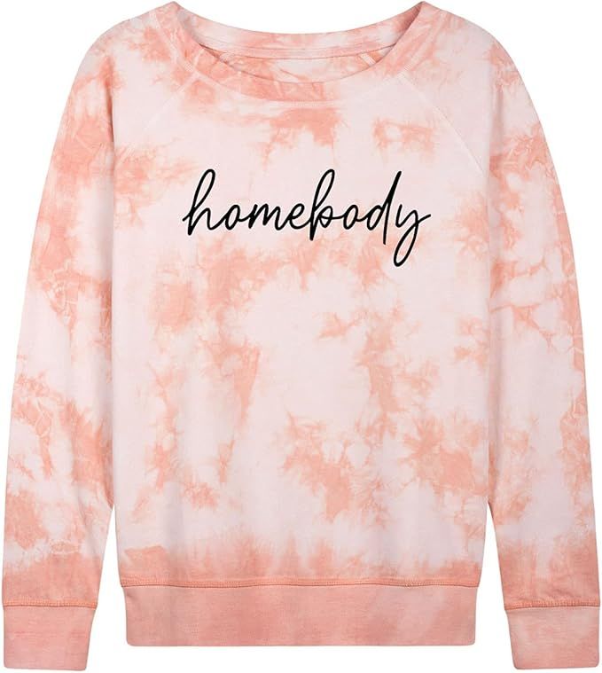 Instant Message - Homebody Script - Ladies Lightweight French Terry Pullover | Amazon (US)