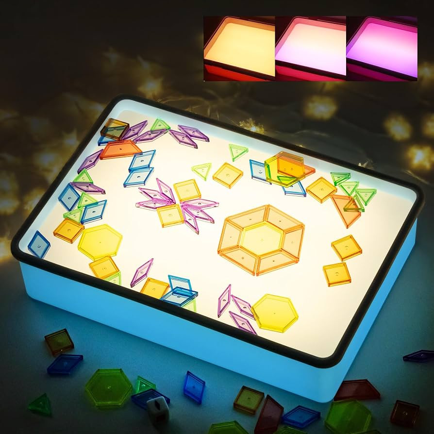 Odoorgames Sand Painting Light Box, Sensory Light Table for Kids - 3 Color Temperature & 10 Level... | Amazon (US)