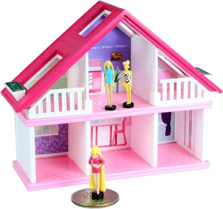 Worlds Smallest Barbie Dreamhouse - Miniature Version of The Classic Toy - Tiny Fully Playable an... | Amazon (US)