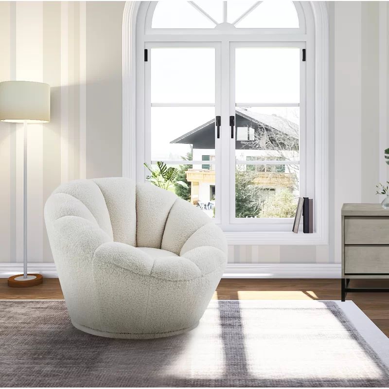 Dietrich 34'' Wide Tufted Yes Barrel Chair | Wayfair North America