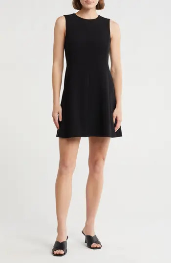 Theory Sleeveless Fit & Flare Minidress in Black at Nordstrom Rack, Size 0 | Nordstrom Rack