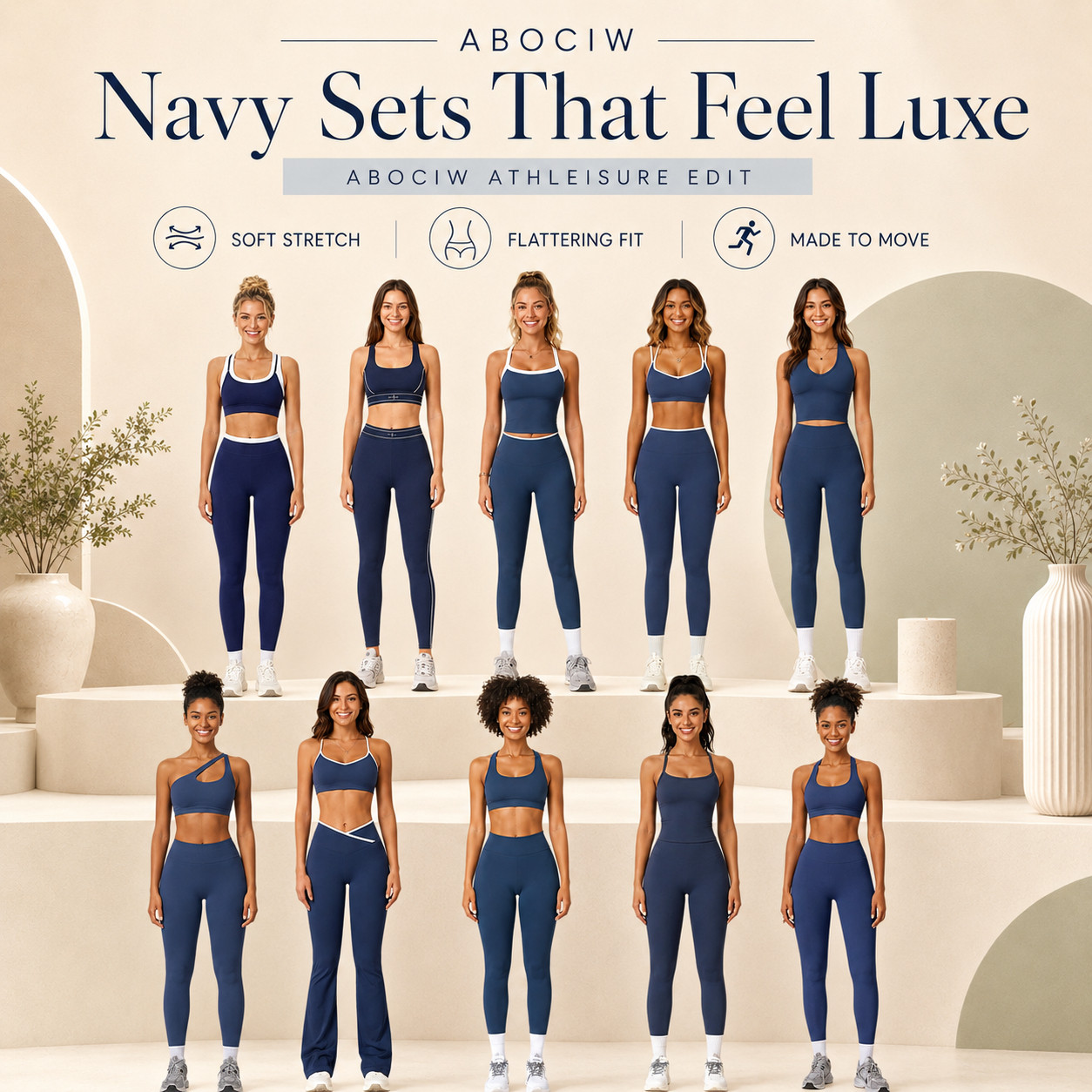 ABOCIW Elevated Athleisure | Navy & Dark Blues Edit | CSB Dupes 

Navy Sets That Feel Luxe

ABOCIW navy athleisure sets that give rich color, sculpted fit, and expensive activewear energy without the expensive price tag. 

These are some of the closest Amazon dupes I’ve found for CSB-style sets — sleek, flattering, smooth, and way more elevated than a basic gym outfit.

I did the digging for you and pulled the navy ABOCIW sets that feel polished, timeless, and easy to wear on repeat. 

The deep blue tones make these look instantly more premium, especially if you love minimal activewear that still feels styled and put together.

Think soft-stretch fabric, flattering fits, supportive sports bras, smooth leggings, contour details, contrast trim, one-shoulder styles, flared pants, and matching sets that make getting dressed feel effortless.

Perfect for Pilates, yoga, gym days, hot girl walks, coffee runs, errands, travel days, casual weekends, and studio-to-street outfits. 

Navy is one of those colors that feels just as wearable as black but a little softer, richer, and more elevated.

Style notes:
ABOCIW navy sets, Amazon athleisure, CSB inspired activewear, CSB dupe workout sets, navy workout sets, deep blue activewear, rich blue Pilates outfits, soft studio outfits, matching gym sets, sculpting leggings, flattering activewear sets, travel athleisure, hot girl walk outfits, clean girl activewear, elevated Amazon finds, activewear that looks expensive.

↓ Everything is linked!

#LTKActive #LTKSaleAlert #LTKTravel