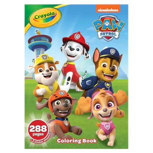 Crayola Paw Patrol Coloring Book (288pgs), Kids Coloring Book Pages & Stickers, Paw Patrol Gift & Toys, Toddler Stocking Stuffer | Amazon (US)