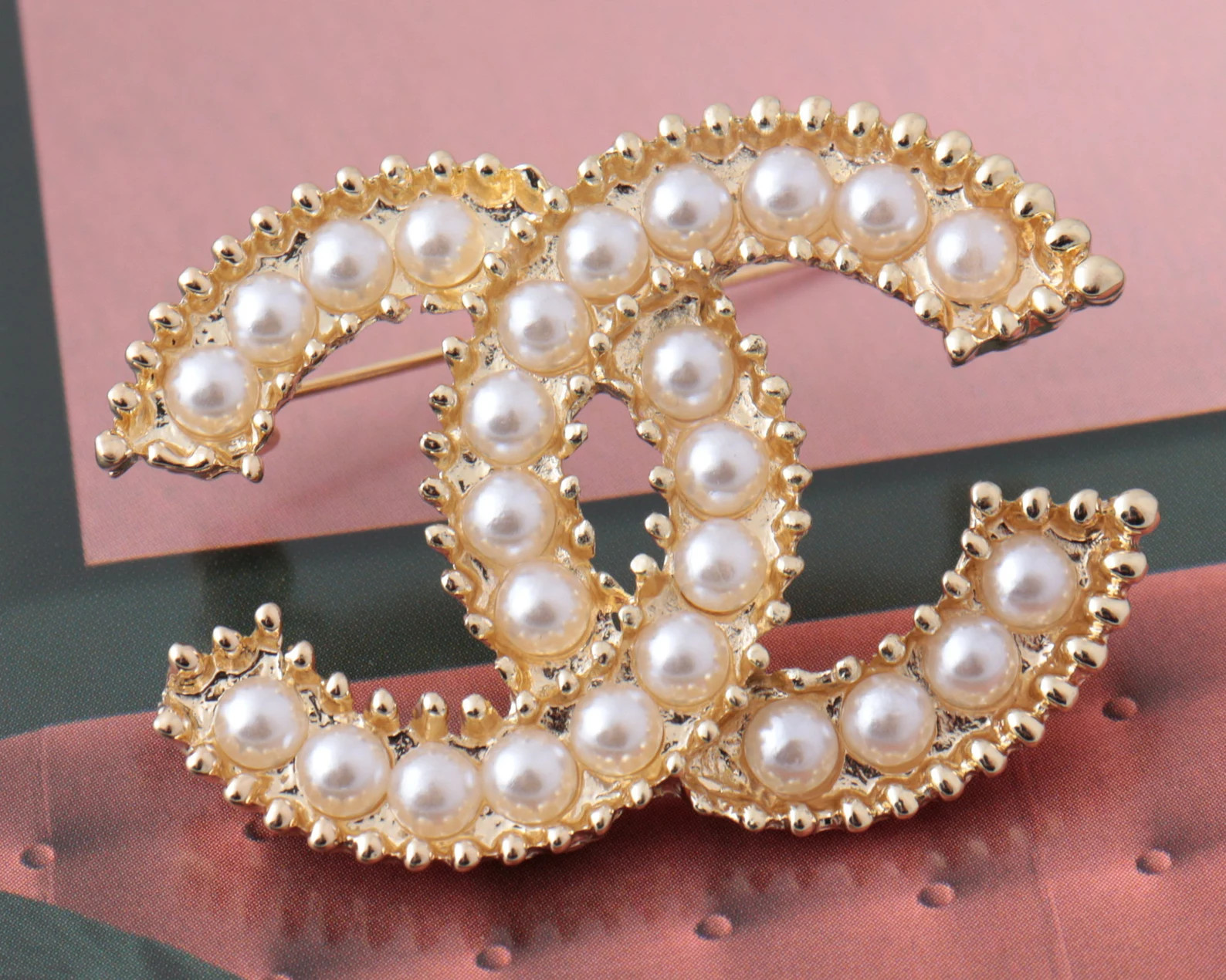 Pearl CC brooch, ladies gift brooch | Etsy (US)