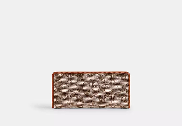 Essential Slim Wallet In Crystal Signature Jacquard | Coach (US)