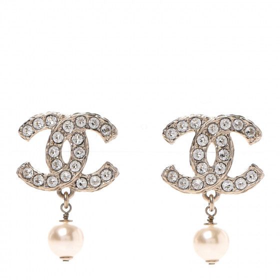 CHANEL

Crystal Pearl CC Drop Earrings Gold | Fashionphile