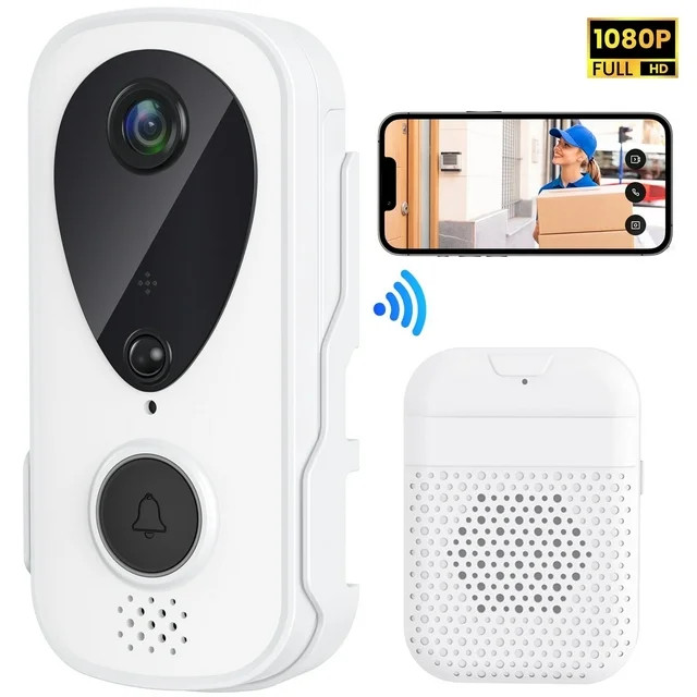 WYRAVIO Doorbell Camera Wireless, WiFi Video Doorbell with Chime, 2 Way Audio, Smart Human Detect... | Walmart (US)