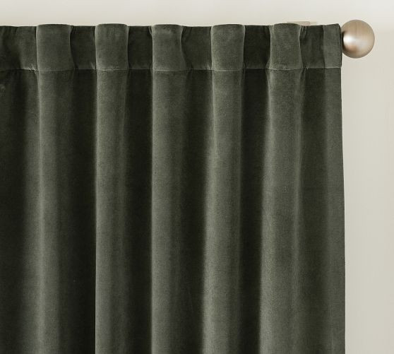 Velvet Twill Blackout Curtain | Pottery Barn (US)