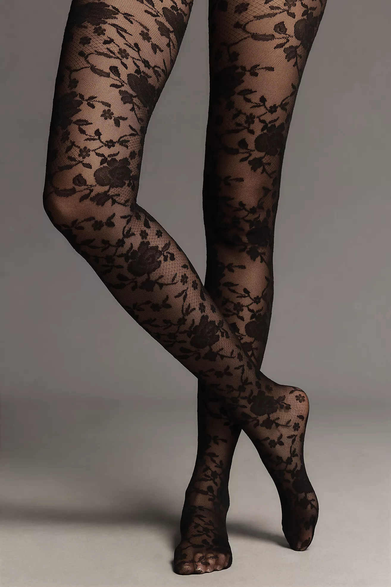 Lace Rosette Tulle Tights | Anthropologie (US)