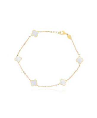 Mini Mother of Pearl Clover Bracelet 14K Gold | Macy's