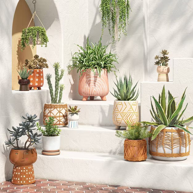 Woven Stoneware Outdoor Planter - Opalhouse™ | Target