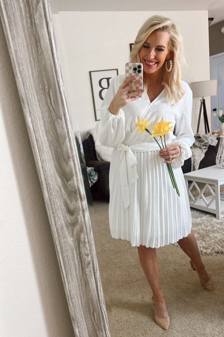 The perfect Easter dress // So many color choices available. 

Spring outfit / vacation dress / white dress 

I’m wearing a small / size down if between 

#LTKfindsunder50 #LTKfindsunder100 #LTKover40