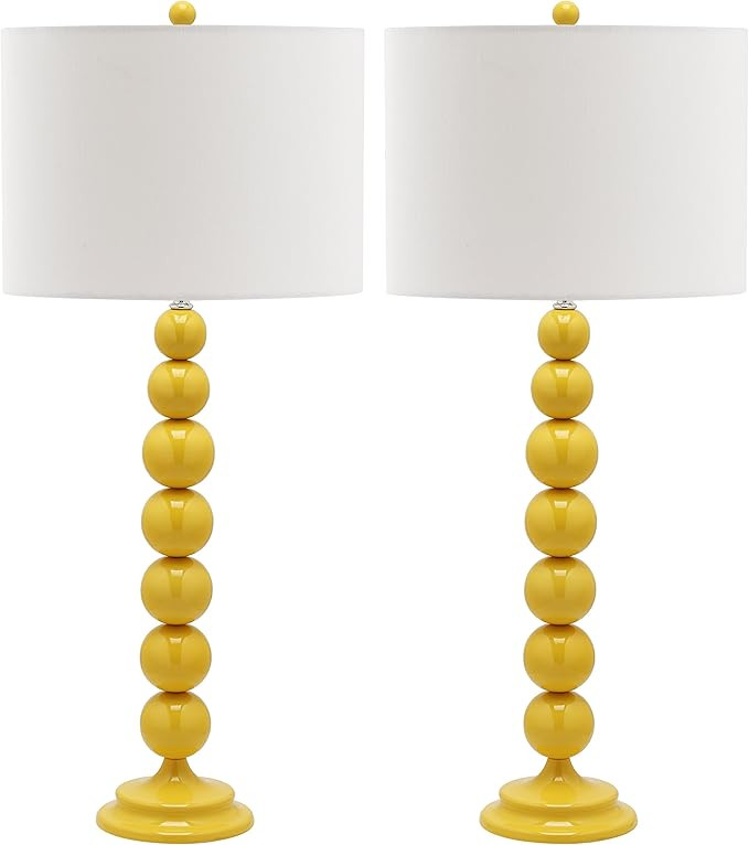 SAFAVIEH Lighting Collection Jenna Modern Contemporary Yellow Stacked Ball 32-inch Bedroom Living... | Amazon (US)