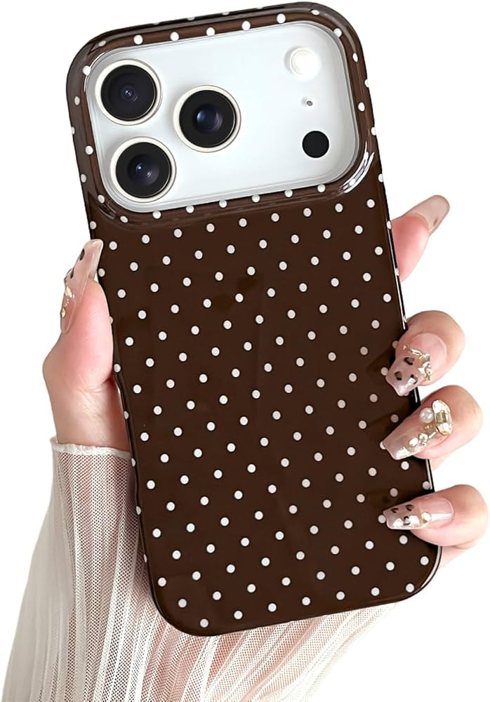 Yeddabox for iPhone 17 Pro Max Case Cute Polka Dot Phone Case Soft TPU Slim Shockproof Phone Cove... | Amazon (US)